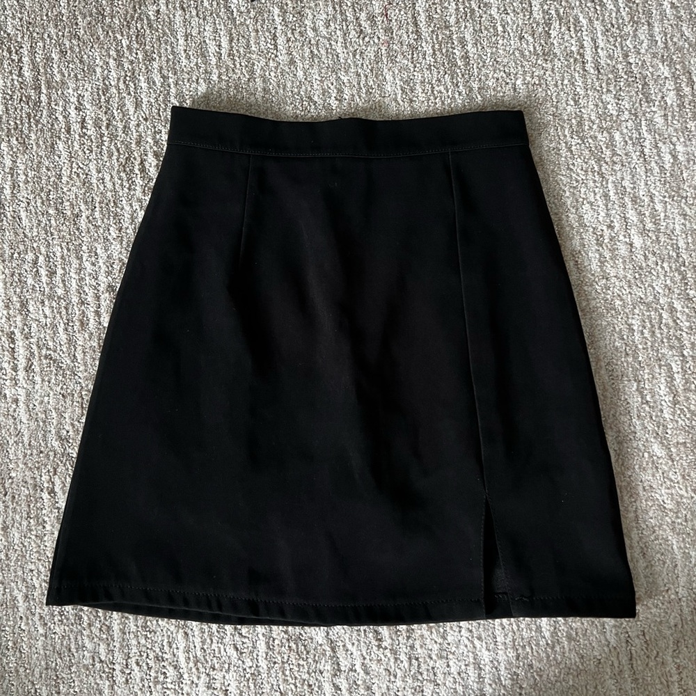 Brand new black skirt with notch from yesstyle